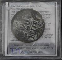 20 Heller German East Africa Emerg. Coin1916