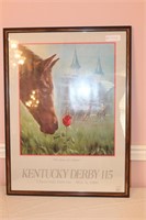 2 Unmatched Modern Equine Art - Framed KY Derby