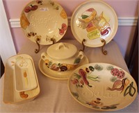 7 Piece Matching Los Angles Potteries Serving