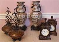6 Unmatched Decorator Items - Pair of Urn Shaped