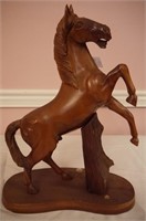 Wood Carved Horse, 18 1/2" x 13" x 5"