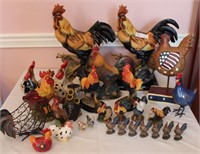 28 Assorted Decorator Roosters - 2 Porcelain