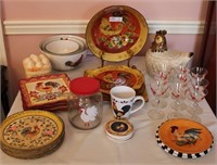 41+ Assorted Rooster Decorator Items - Matching