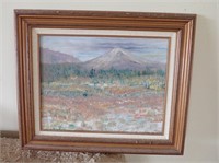 Vintage Painting of Mountains - Unmarked