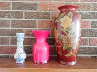 Trio of Flower Vases - Vintage ?