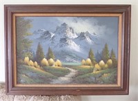 Vintage Painting Mountain - Artist Hill