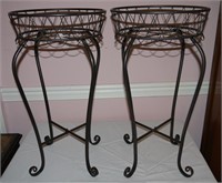 Pair of Metal Plant Stands, 25"H