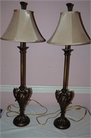 Pair of Decorator Lamps, 38 1/2"H