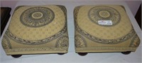 Pair of Upholstered Foot Stools