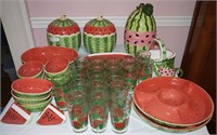 45 Piece Watermelon Items - 13 Iced Tea Glasses /