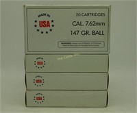 80 Rounds 308 7.62x51 Rifle Cartridges Olin Boxes
