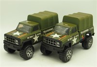 Pair Of Buddy L Military Army Transport Trucks Toy
