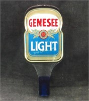 Vintage Beer Tap Handle Genesee Light Clear
