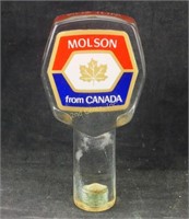 Vintage Beer Tap Handle Molson From Canada Clear