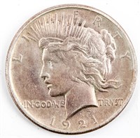 Coin 1921 U.S. Peace Silver Dollar "Choice"