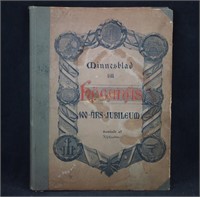 1897 Book Minnesblad Till Hoganas 100th Swedish