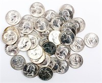 Coin 1961-D Washington Silver Quarter Roll 40 Pcs