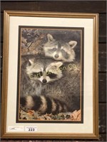 NUMBERED RACOON ART