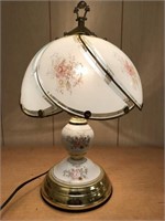 16in Brass & Glass Touch Lamp