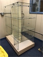 4ft x 2ft x 4ft Glass Showroom Display on rollers