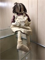 24in Primitive Decor “Baby On aboard” Cloth doll