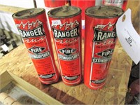 3 Vintage Ranger Fire Extinguishers