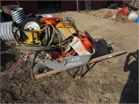 WheelBarrow full of Assorted Electrical Cords