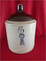 Antique #5 Blue Ribbon Brand Buckeye Pottery