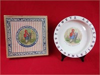 Vintage Porcelain RED RIDING HOOD Baby Dish w/ Box