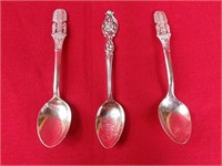 Three Pc. Sterling Souvenir Spoon Lot