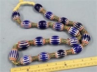 Large strand of chevron trade beads     (g 22)
