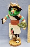 Kachina doll, 12.5" signed by Hopi Indian Youella