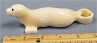 5" ivory seal with inset baleen eyes by JLO from S