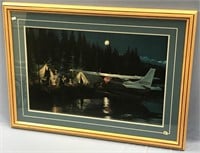 25 1/2" x 35 1/2" double matted framed, signed and