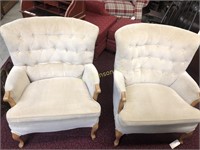 2 UPHOLSTERED ARM CHAIRS
