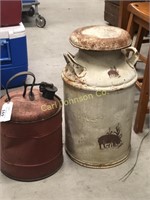 LOT W/MILK CAN & GAS CAN