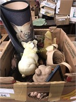 BOX OF PIG DECORATIONS