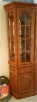 Thomasville Lighted China Cabinet End Transition *