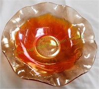 Marigold Carnival Glass Bowl