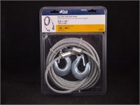 New Blue Hawk Tow Cable W/ Grab Hooks Tool 20 Ft.