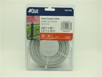 New Blue Hawk Vinyl Coated Cable 50 Ft. 0637455
