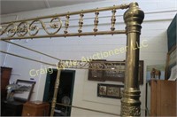 Ornate Large Brass canopy bed