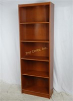 5 Tier Faux Wood Bookshelf