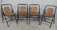 4 Mid Century Modern Shott Furn. Folding Chairs