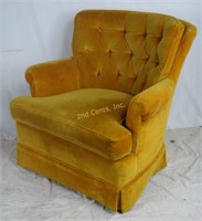 Vintage Hammary Golden Rod Plush Chair