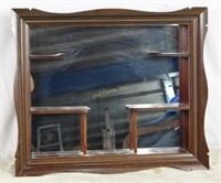 Mirrored Backed Wood Knick Knack Shelf