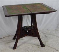 Antique Folding Gaming / Parlor Table Ornate Base