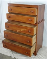 Kroehler Solid Wood 5 Drawer Tall Dresser