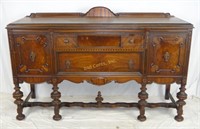 Antique Carved Wood Sideboard / Buffet
