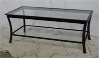 Modern Metal/ Glass 2 Tier Coffee Table / Tv Stand